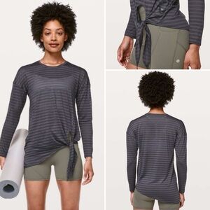 Lululemon Tie Your Practice Long Sleeve *Stripe